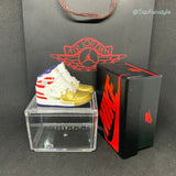 Mini-Sneaker Nike Air Jordan 1 Dave Weiß<br> 3D-Miniaturen-Kit