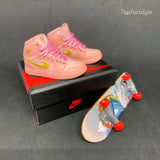 Mini-Sneaker Nike Air Jordan 1 Coral Gold<br> 3D-Miniatur-Replik-Sneaker-Kit