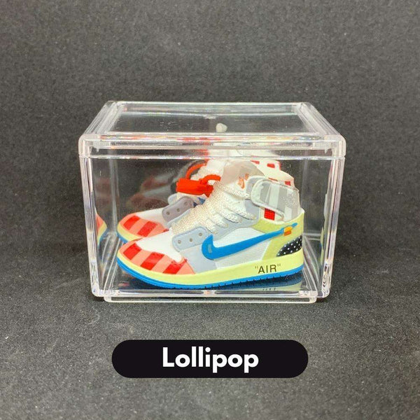 Mini Sneakers Air Jordan OW Lollipop en 3D - idée cadeau créative pour les fans de Nike