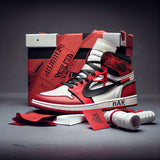 Miniature précise des sneakers Nike Air Jordan Off-White Chicago - décoration de bureau tendance