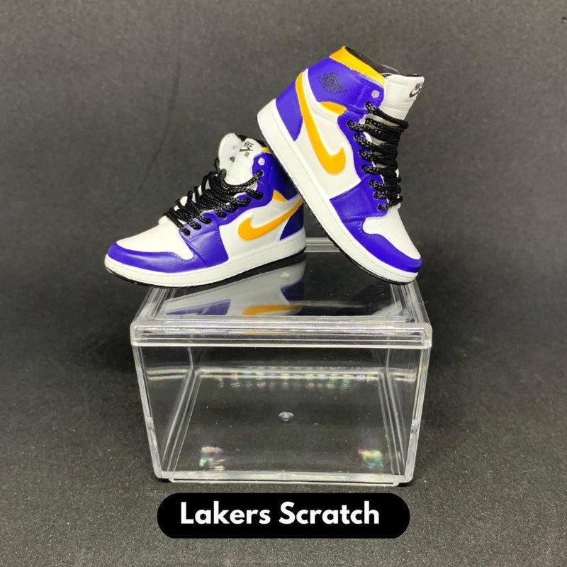 AJ Mini Sneakers 3D Lakers - un must-have pour les passionnés de mode streetwear